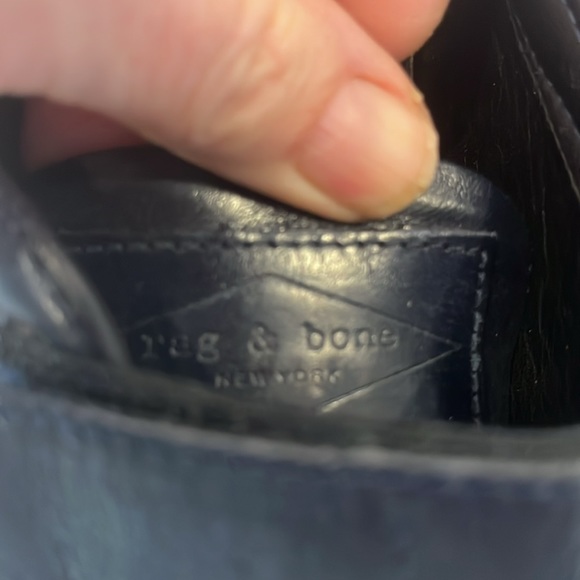 VGUC rag & bone navy blue leather flats - Picture 4 of 9